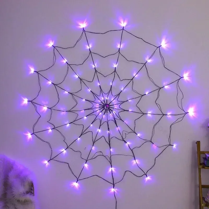 Spider Web Halloween Decoration - Halloween Spider Web Lichtslingers 70LED Waterdicht