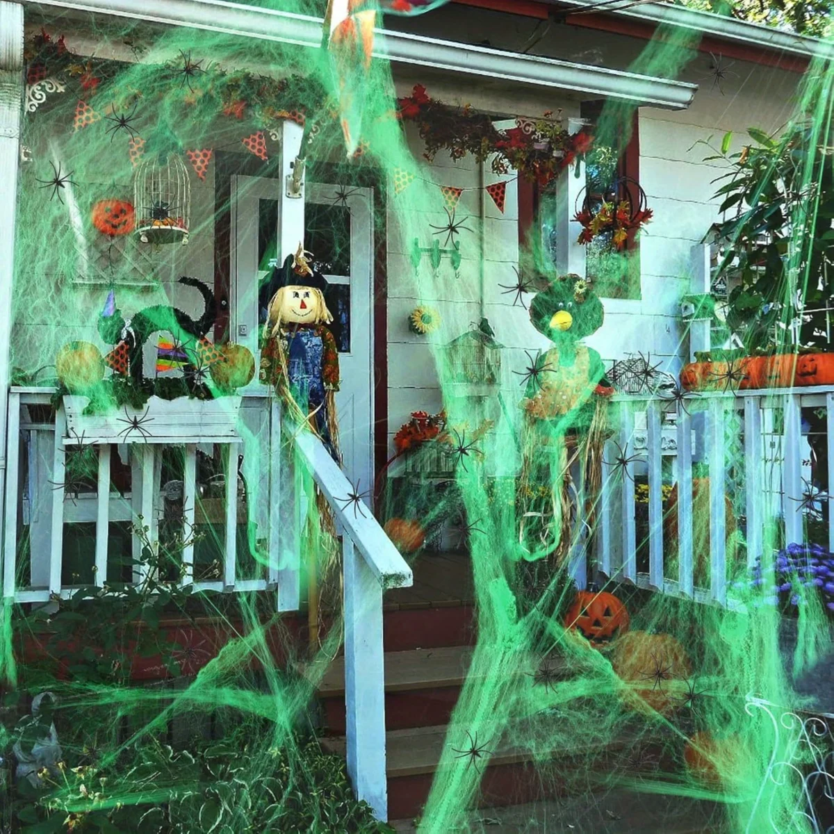 Spider Web Halloween Decoration - 1-20 stuks Halloween decoratie, rekbare spinnenwebben