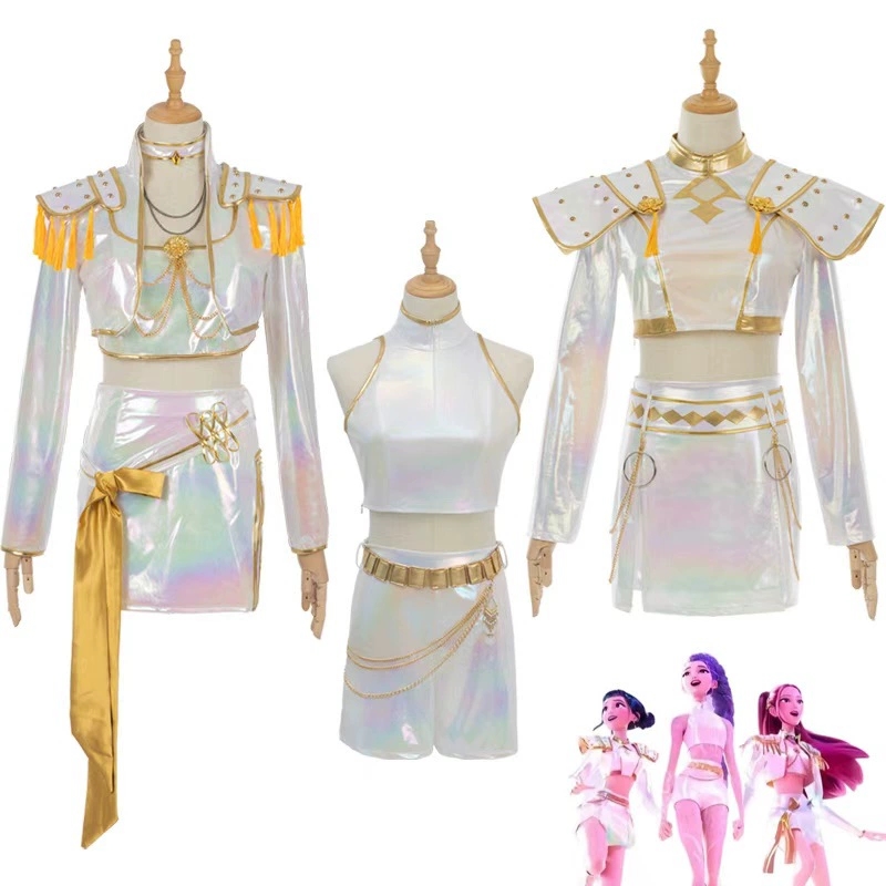 Halloween Costume Kids - Cosplay Kostuum PU Leer Wit Zingen