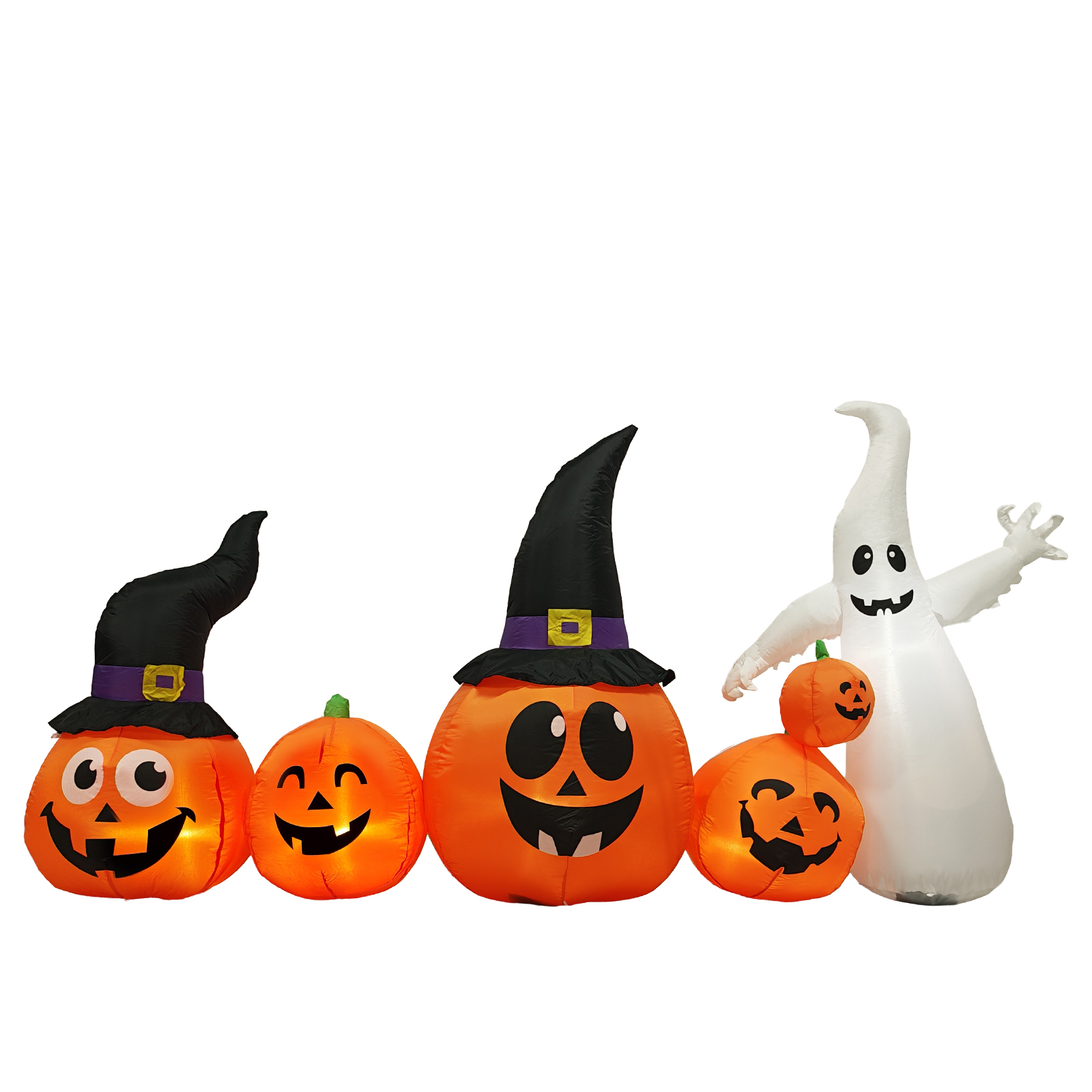 Halloween Pumpkin Decor Led - 8FT lange Halloween opblaasbare pompoenen, spookachtige
