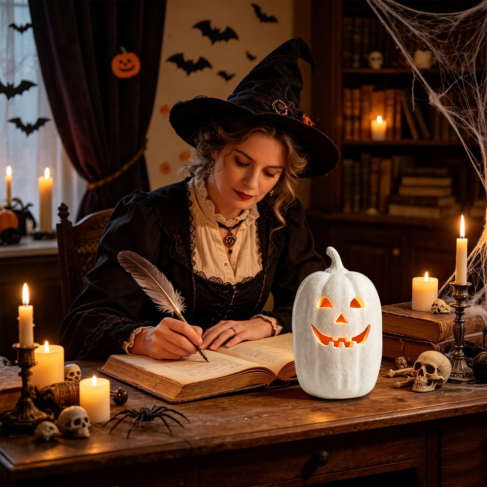 Pumpkin Lantern Halloween - Pompoenlantaarns Decor Handgemaakte hars decoratieve pompoenlantaarns