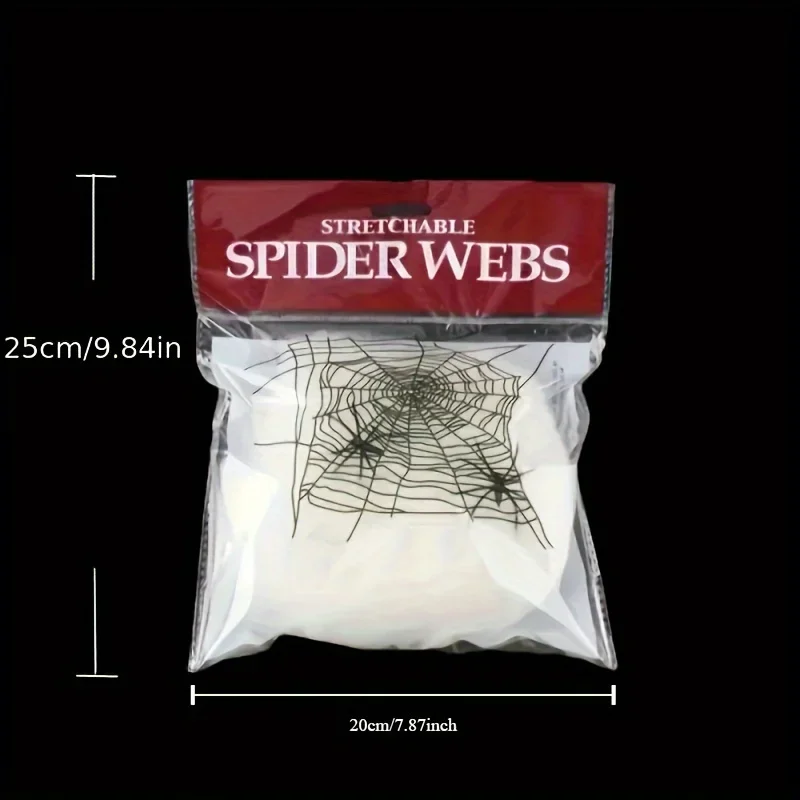 Rekbare spinnenwebben met 2 sp - Spider Web Halloween Decoration recensie en prijs