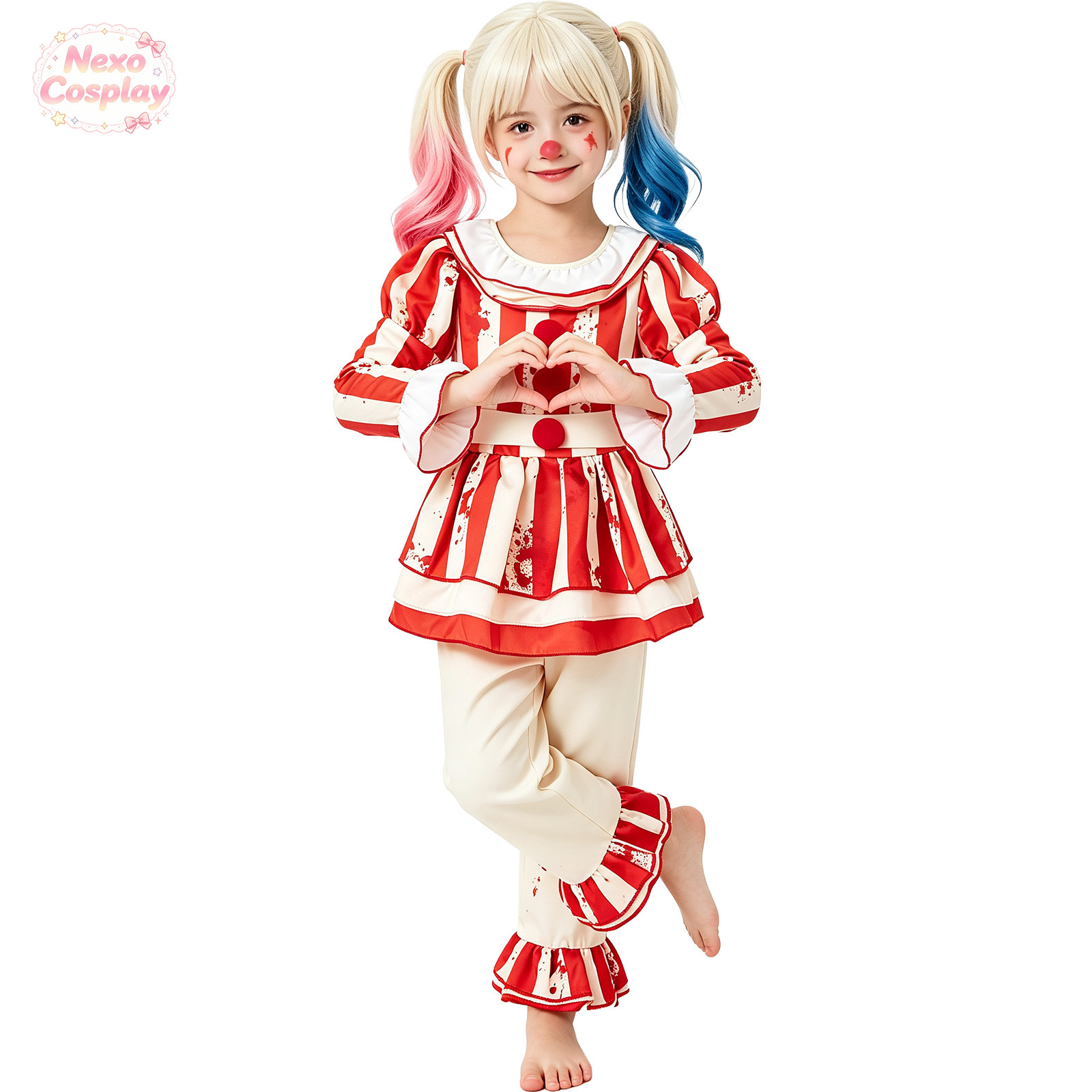 Kinderen Rood Wit Gestreept Ho - Halloween Costume Kids recensie en prijs
