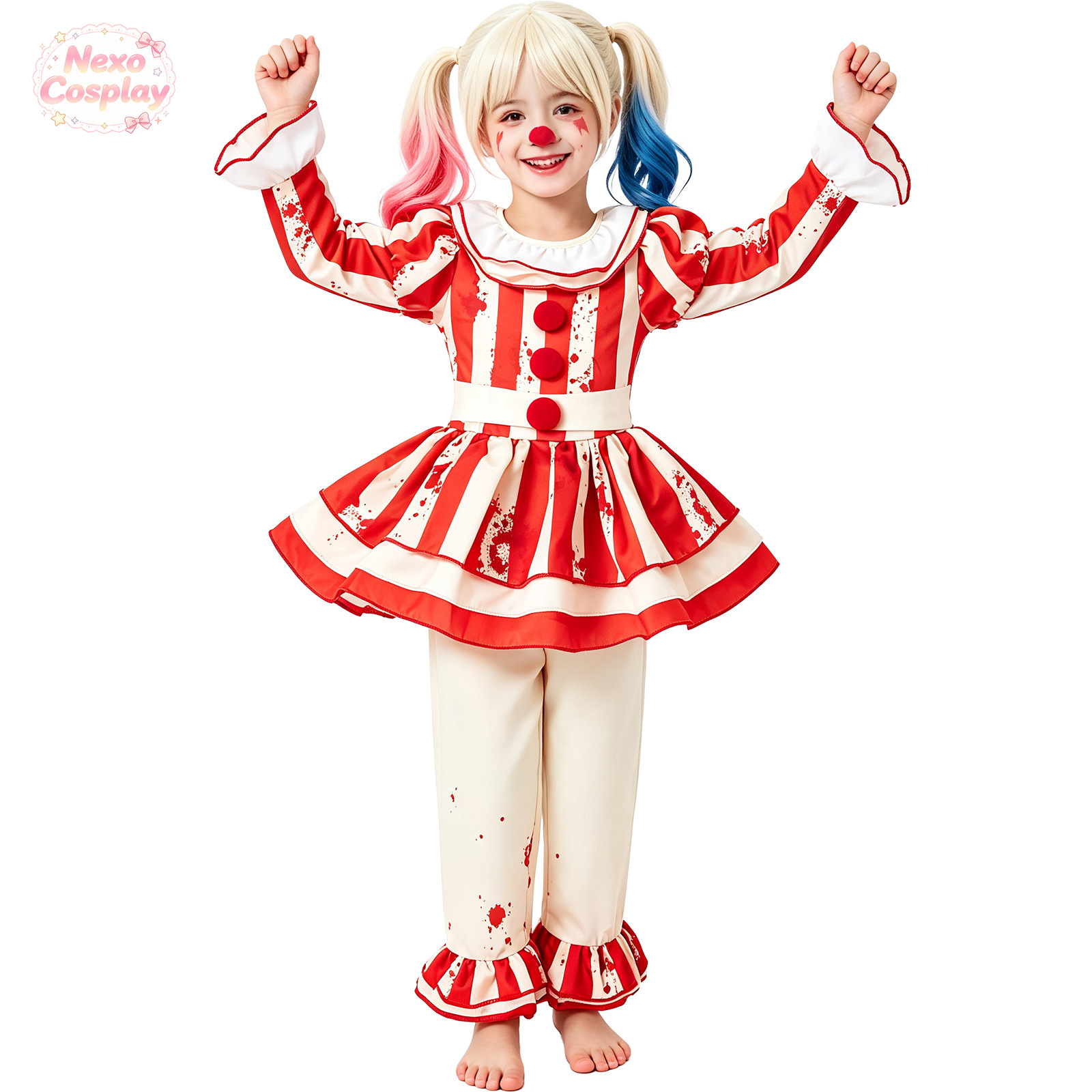 Kinderen Rood Wit Gestreept Ho - Halloween Costume Kids recensie en prijs