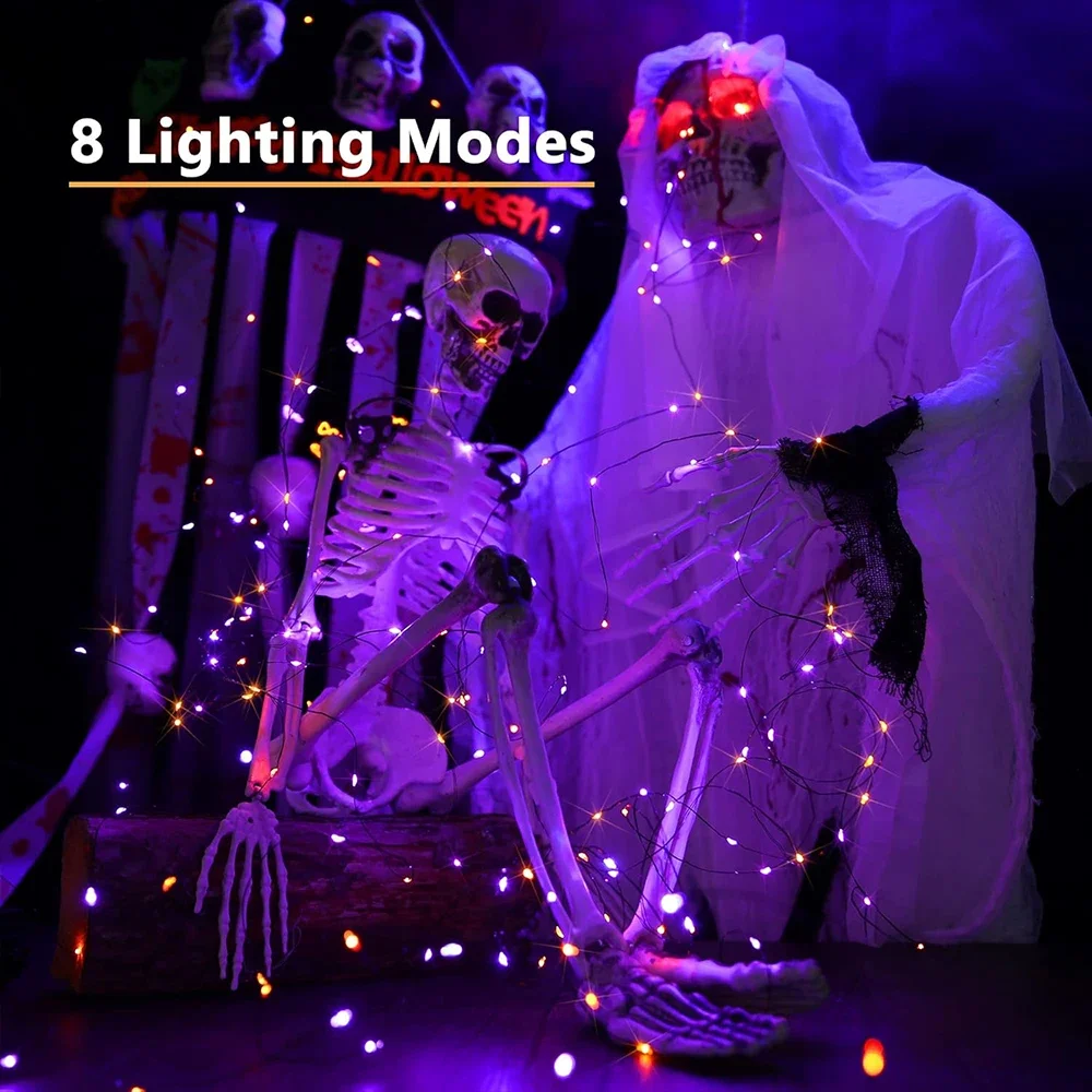 10-120M Koperdraad Lichtslinge - Halloween Led String Lights Orange recensie en prijs