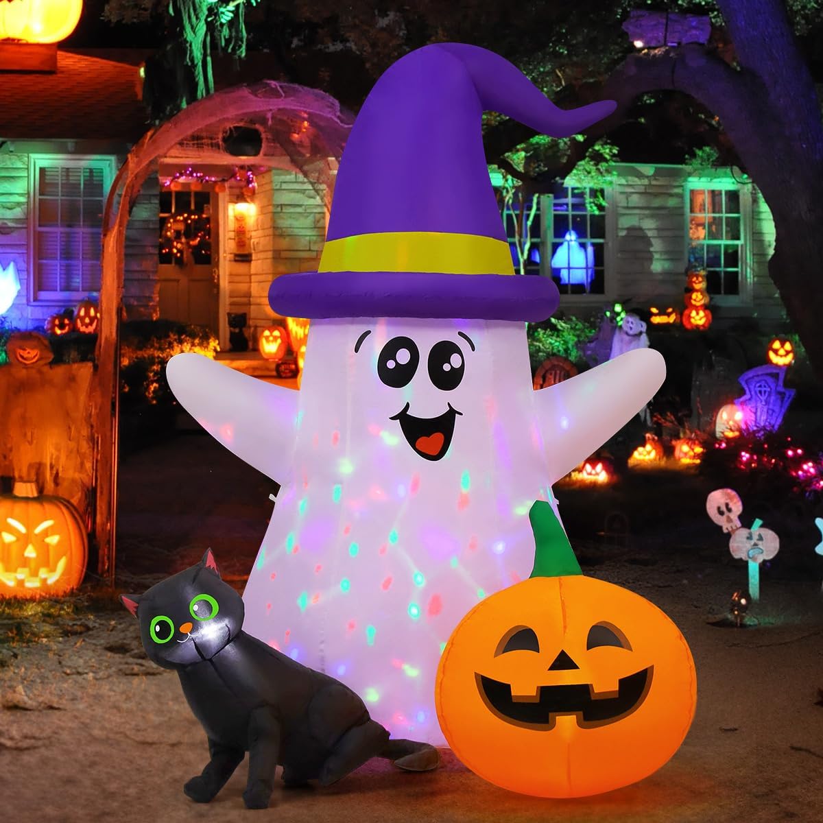 1,5 meter Halloween opblaasbar - Halloween Pumpkin Decor Led recensie en prijs