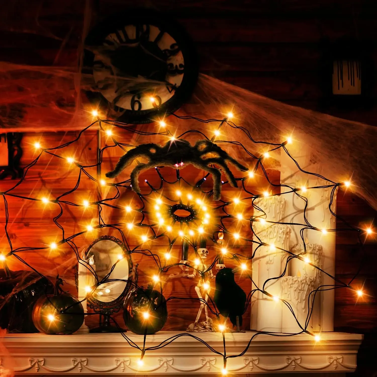 Halloween LED-lichtslinger Spi - Spider Web Halloween Decoration recensie en prijs