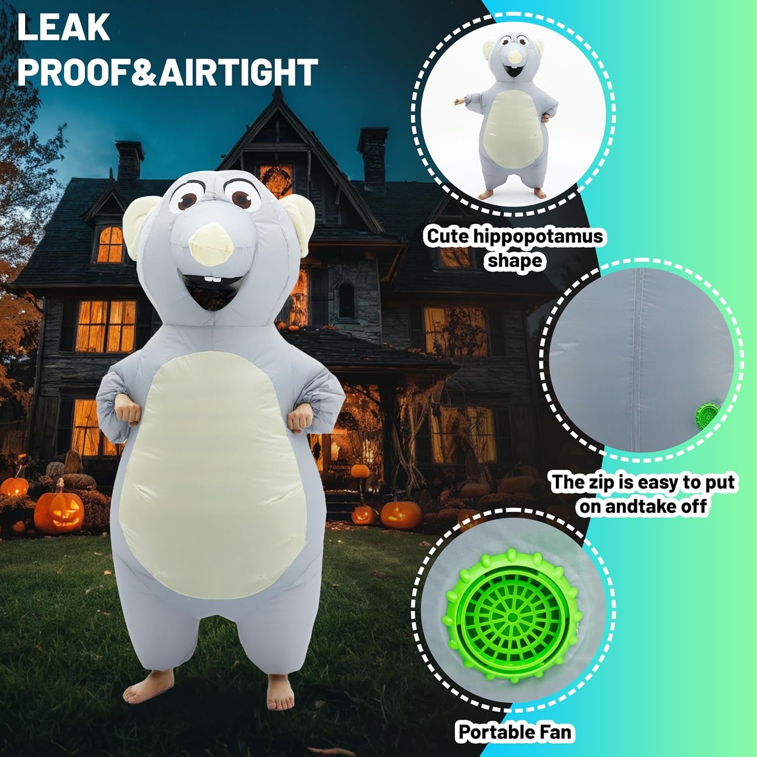 Opblaasbaar muiskostuum voor v - Halloween Costume Adult recensie en prijs