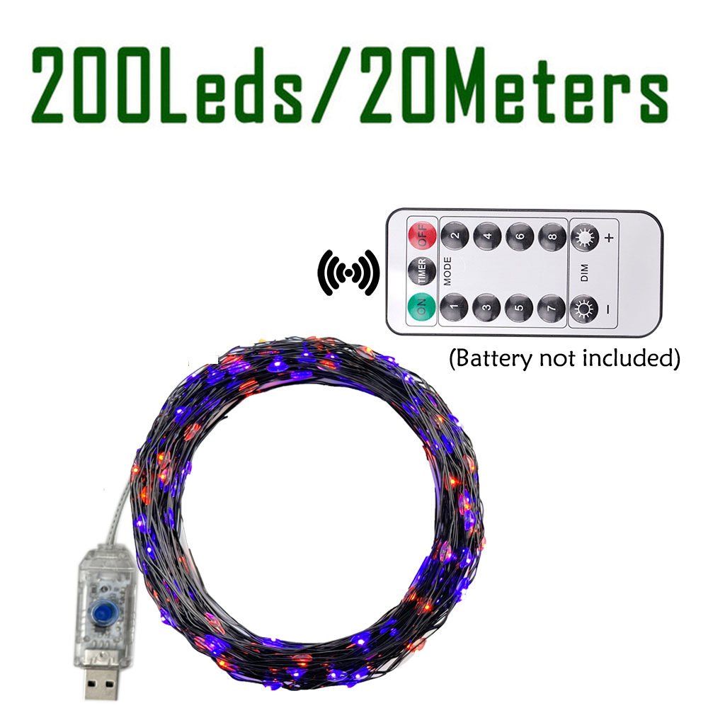 100/200 LEDs Lichtslingers Ora - Halloween Led String Lights Orange recensie en prijs